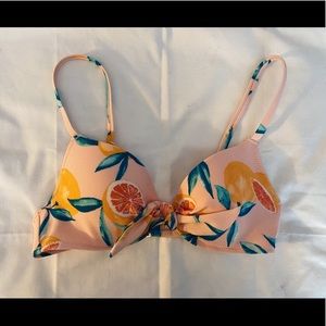 Shade & Shore Pink Citrus Bikini Top 32B